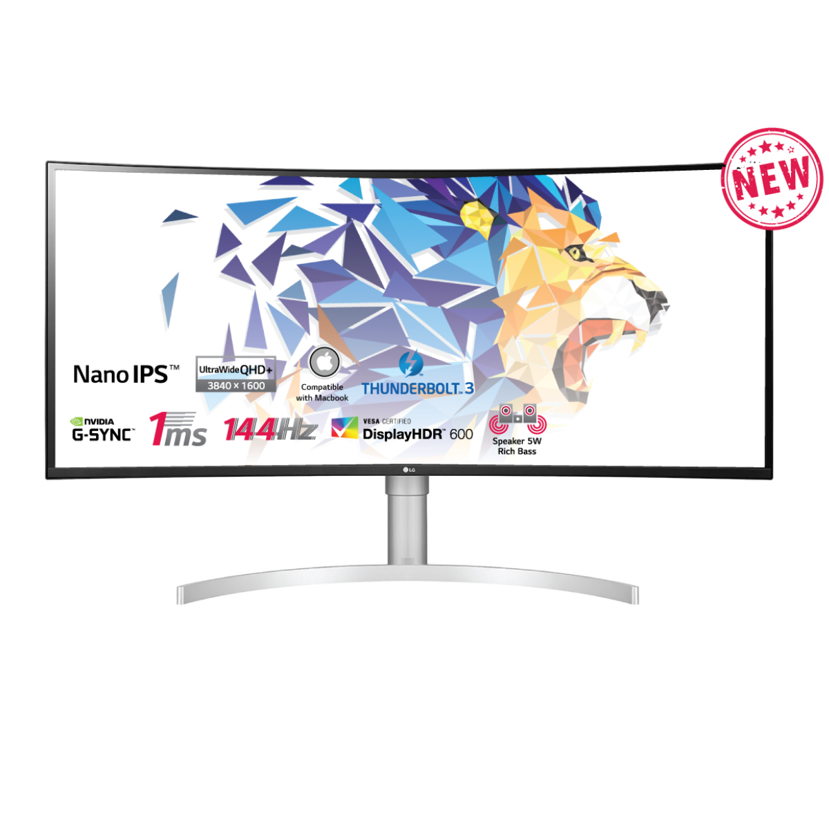 Màn hình máy tính LG UltraWide™ 38'' Nano IPS Cong QHD+ VESA Display HDR™ 600 NVIDIA® G-SYNC® Compatible Thunderbolt 38WN95C-W