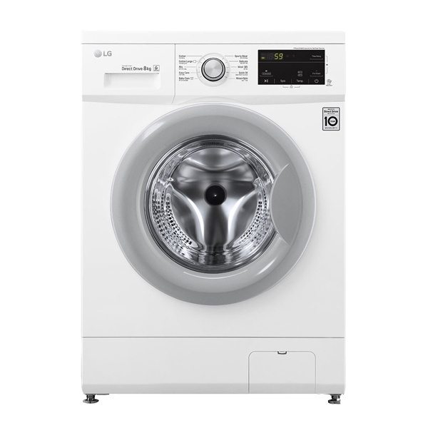 LG Inverter Direct Drive™ Máy giặt lồng ngang 8kg FC1408S5W (Giặt hơi nước Steam™ giảm nhăn, diệt khuẩn, ngăn dị ứng) Chính Hãng