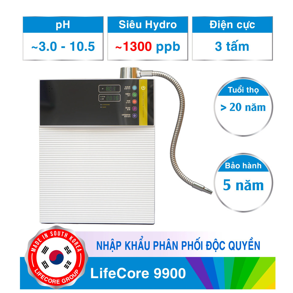 Máy Điện Giải LifeCore 9900 nhập khẩu 100% Hàn Quốc ( có hỗ trợ tiếng việt )